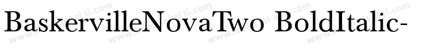 BaskervilleNovaTwo BoldItalic字体转换